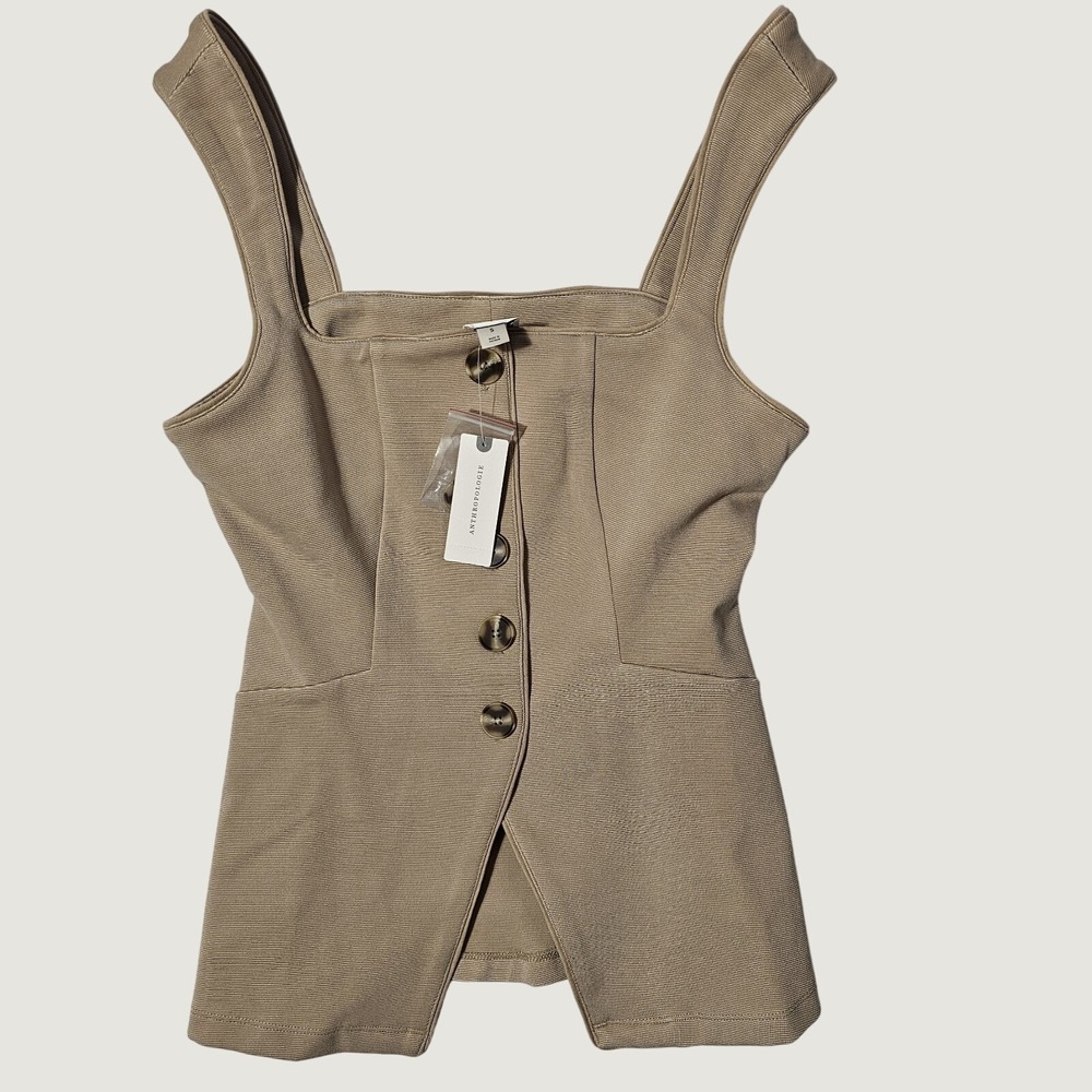 Maeve Camel Tan Sleeveless Top Womens Small